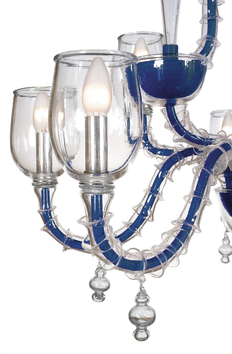 Contemporary Artistic Handmade Design Ca' Rezzonico Murano Glass Chandelier For Sale