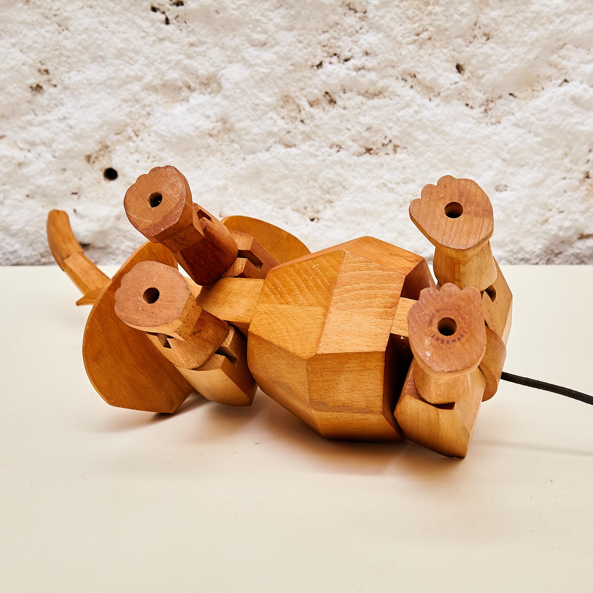Artistry in Wood: 'Areaware' Solid Wood Elephant Sculpture by David Weeks Studio 4