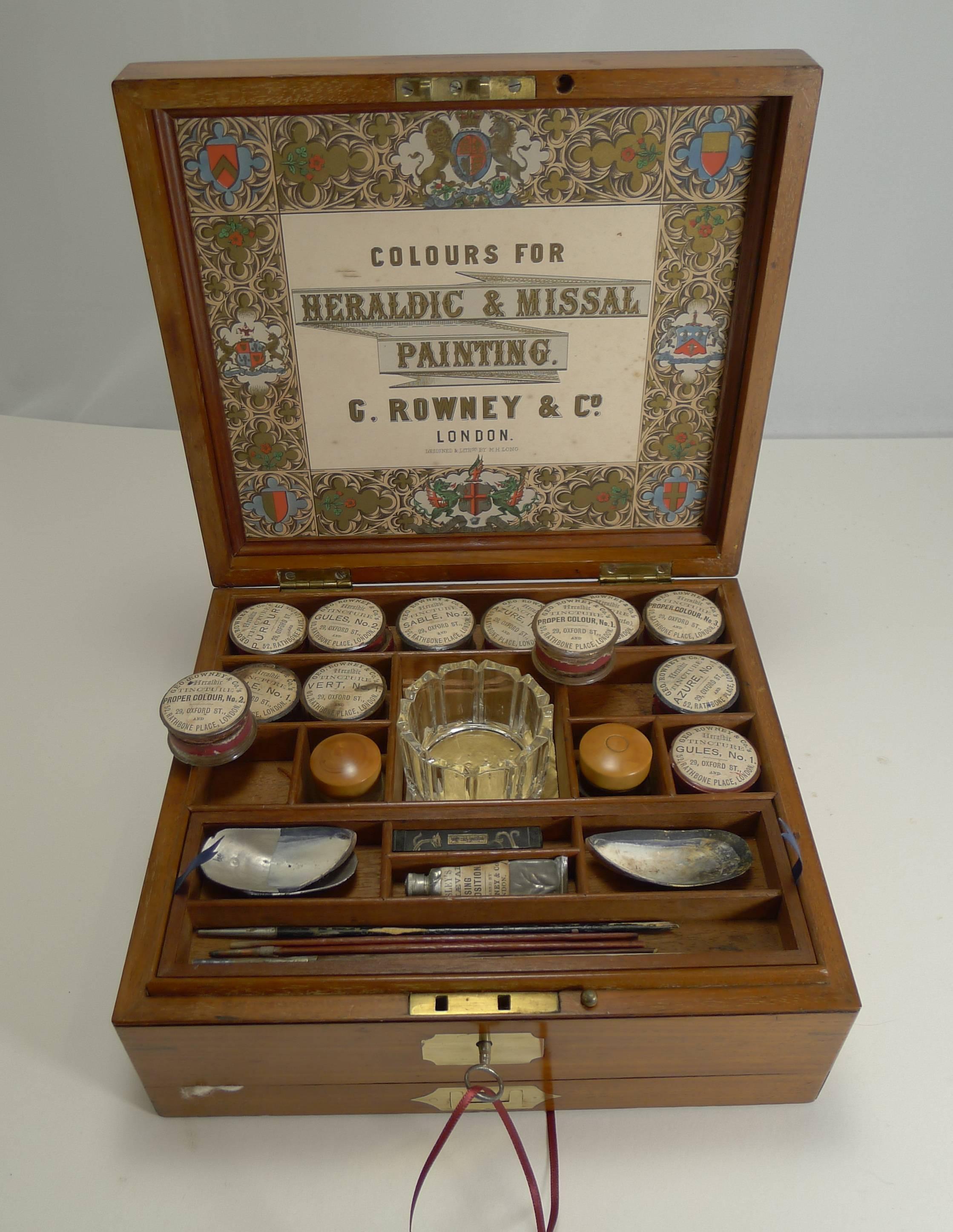 Victorian Artist's / Watercolor Box by G. Rowney, circa 1870