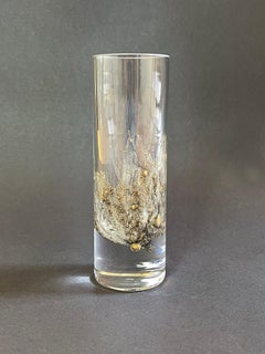 Artists Gray & Gold Drop Bubble Glass Vase by Peill and Putzler, 1980s, Germany