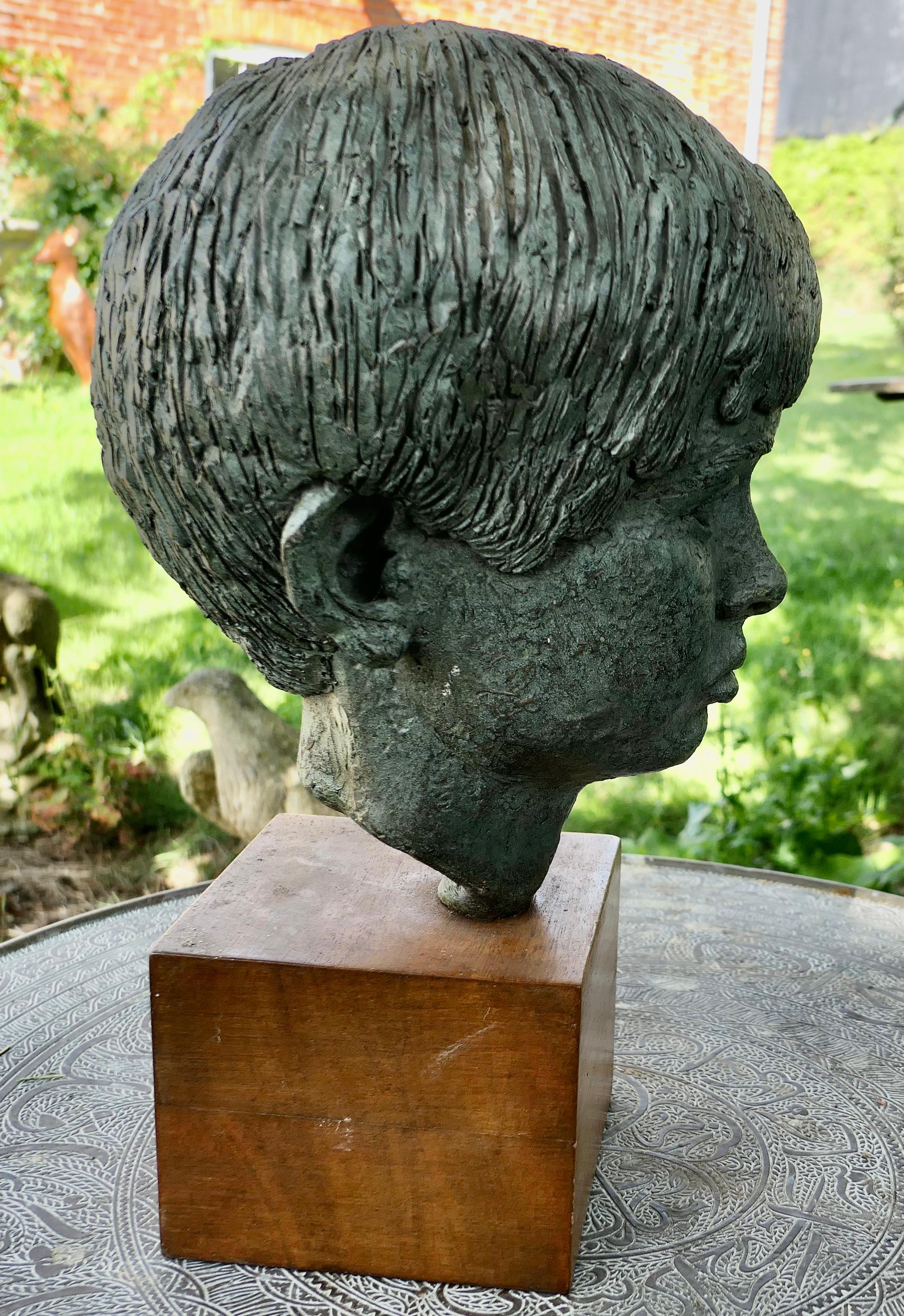 Folk Art Artist’s Model Bust of a Young Boy, not signed    For Sale