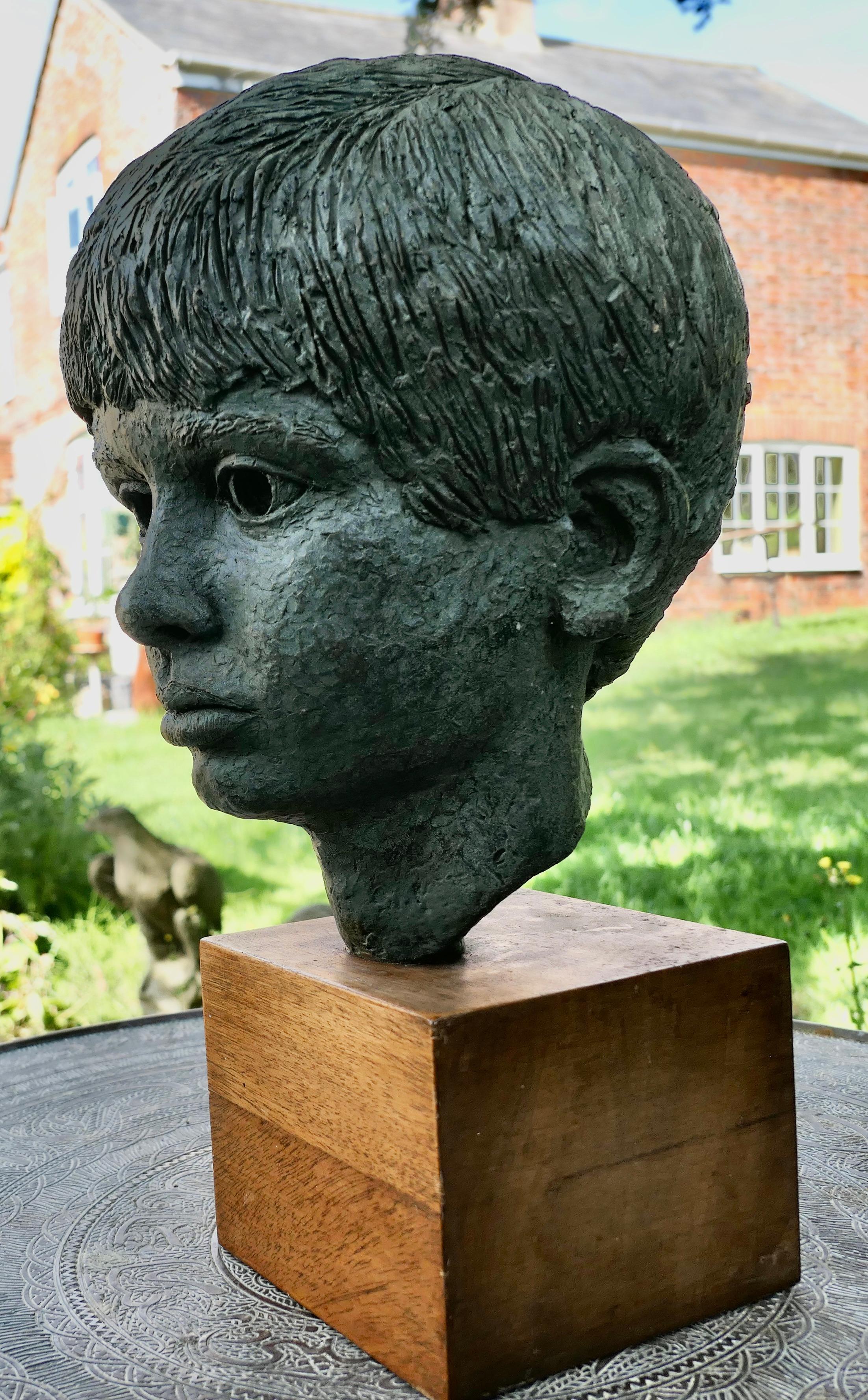Clay Artist’s Model Bust of a Young Boy, not signed    For Sale