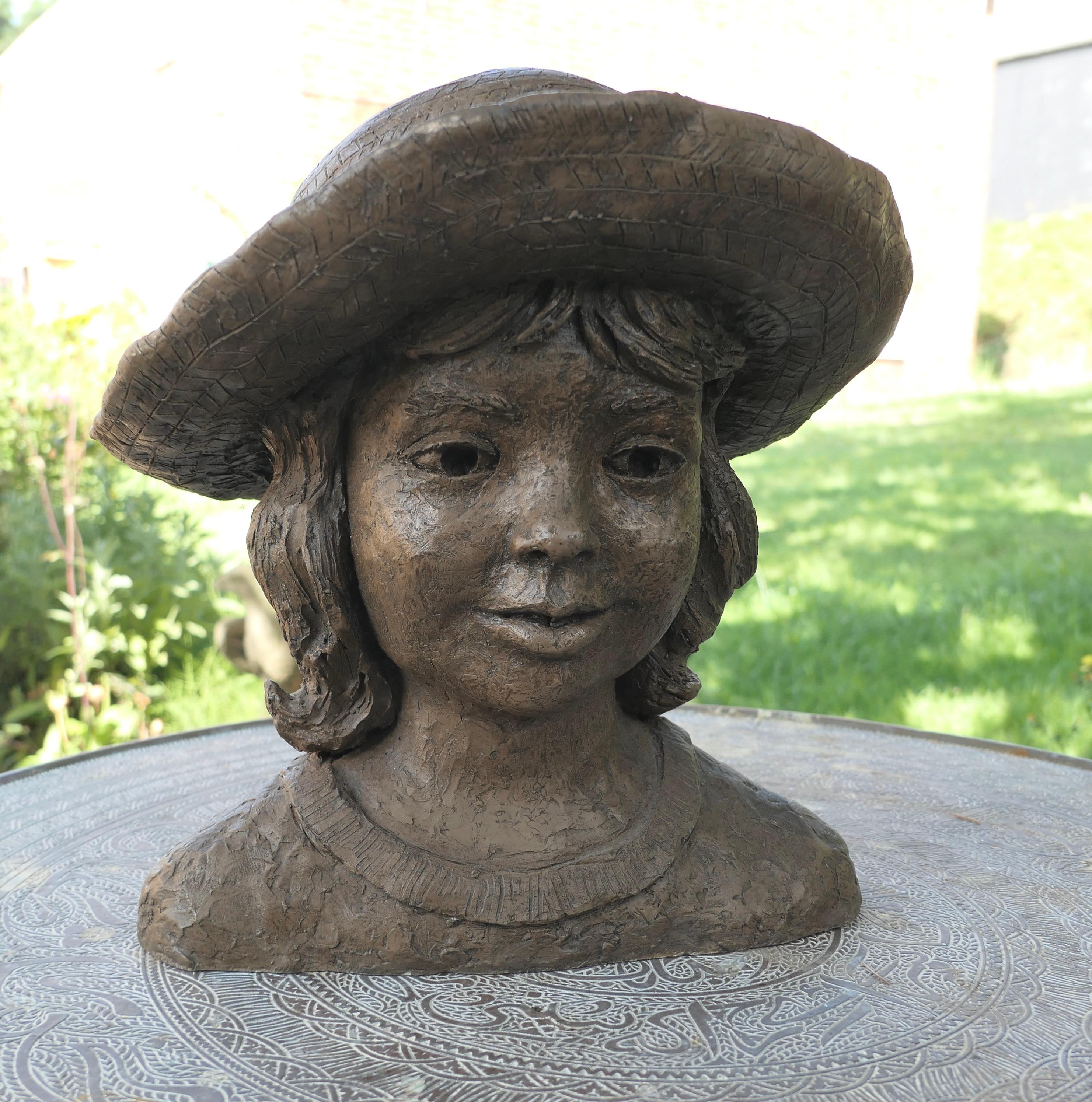 Artist’s Model Bust of a Young Girl in a Panama Hat, not signed

This is a very attractive hand made piece dating from the middle of the 20th Century, it was discovered in an Art Studio during refurbishment 

It is a three dimensional head and