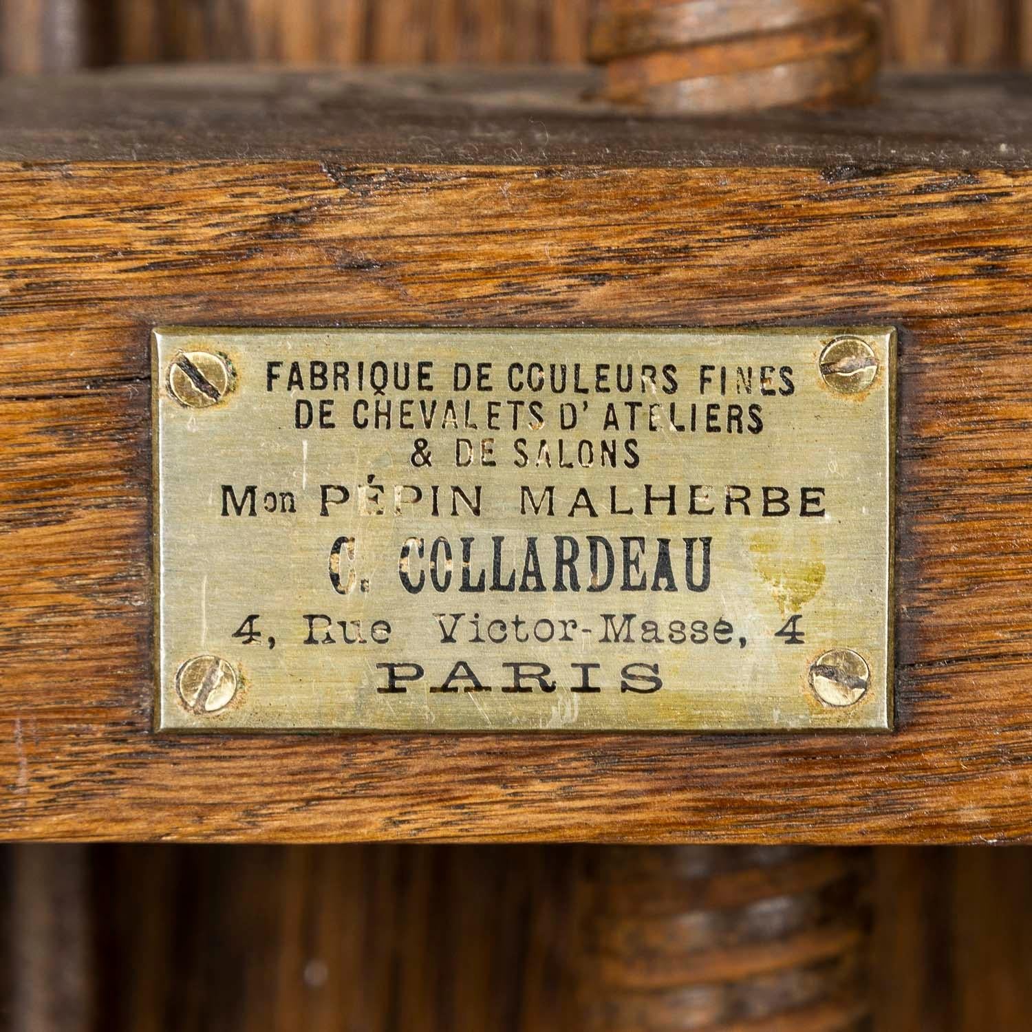 French Artist's Studio Easel by Collardeau of Paris