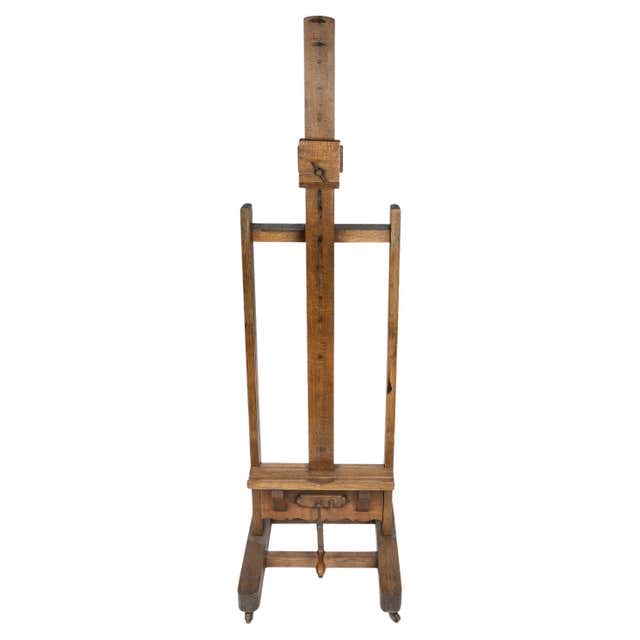 Oak Artist’s Fully Adjustable Studio Easel For Sale at 1stDibs