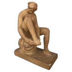 Scultura in gesso dello Studio A dell'artista - Figura femminile classica - Inizio 20° secolo