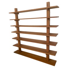 Artist's work: Large oak shelf/bookcase circa 1960, selected wood, key assembly