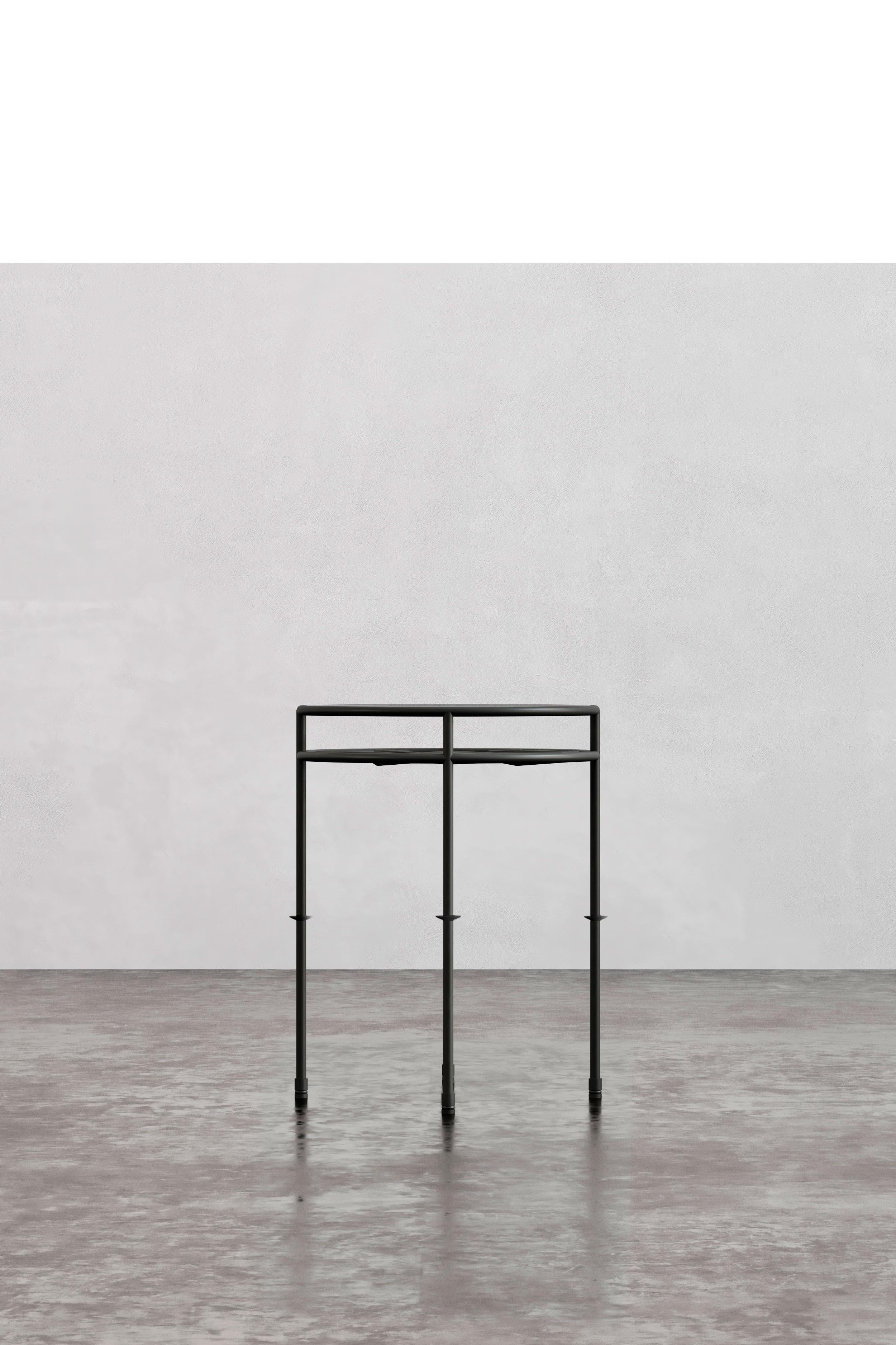 Every piece is designed by siblings Matt Swilley and Alex Brewster and handmade from solid 316 marine-grade stainless steel — the same material used on yachts. No tubing, no shortcuts, with 30 hours of handwork in each piece. These works are built