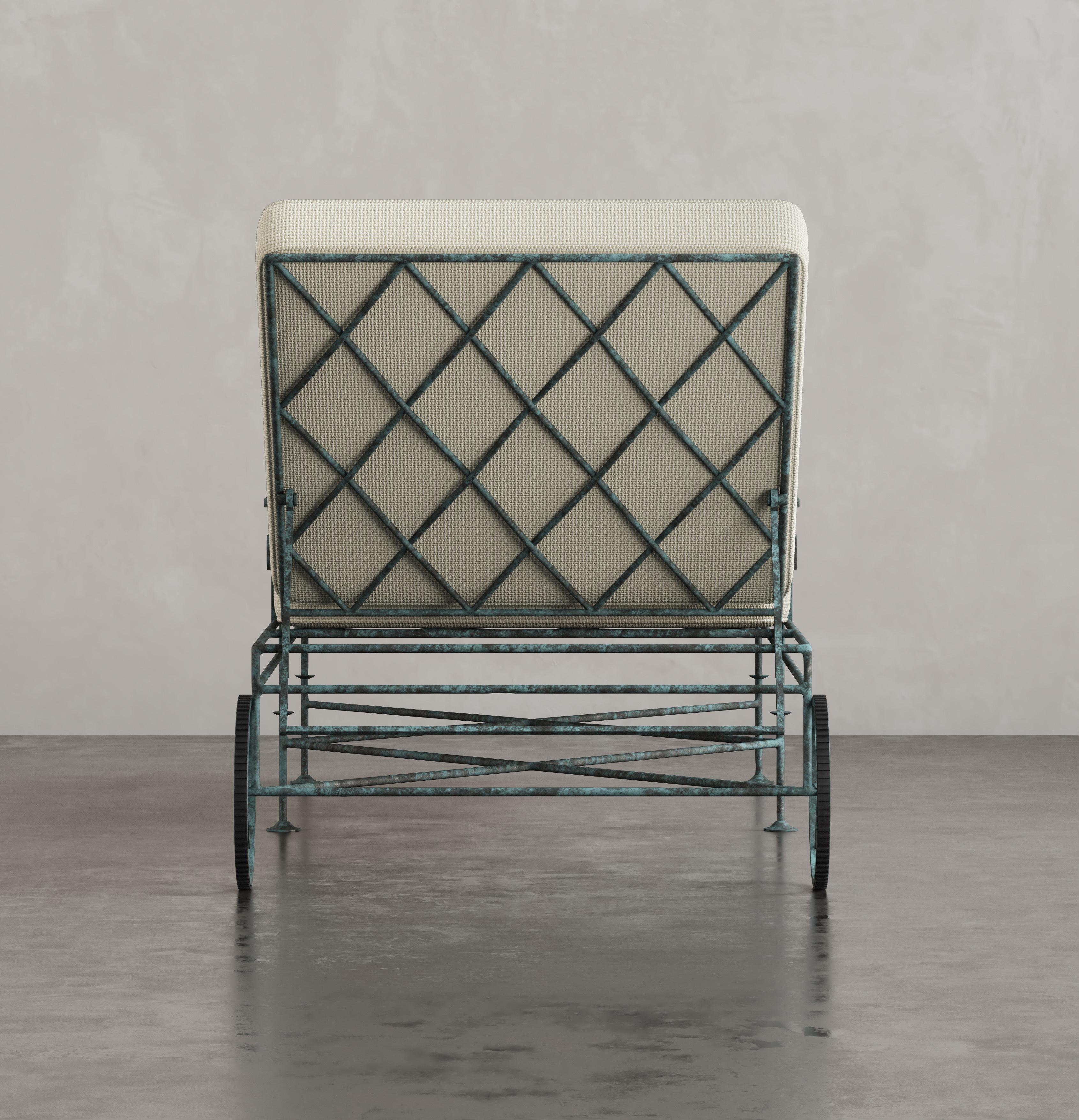 American Artizan Chaise in Verdigris Patina — Limited to 15 sets For Sale