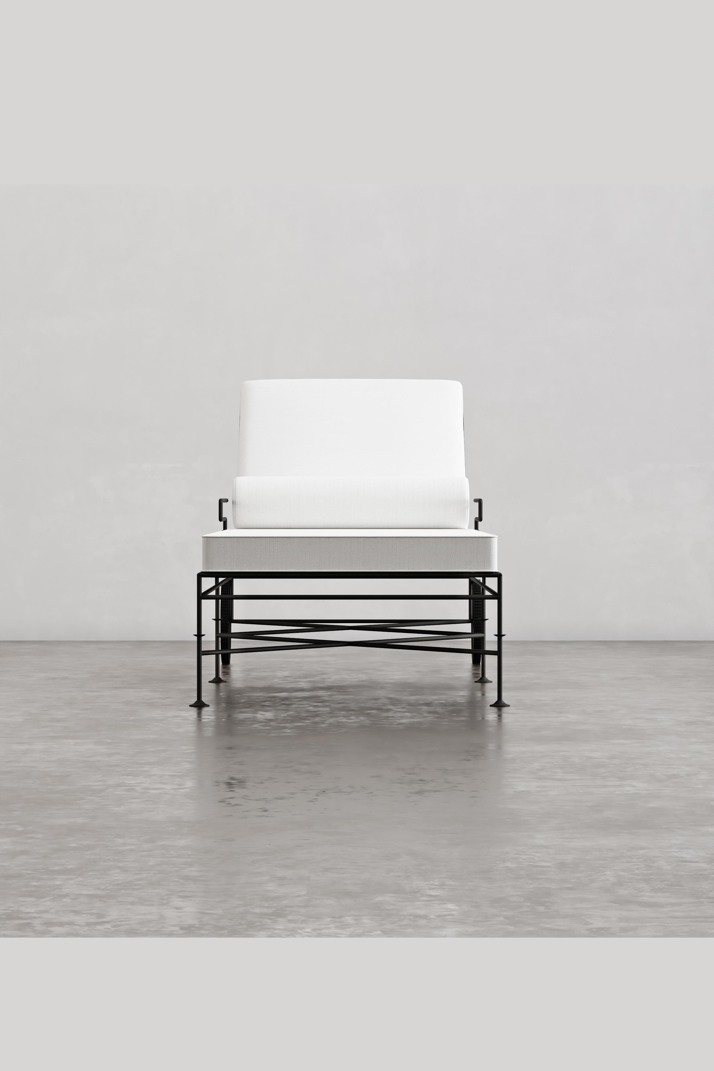 Americano Artizan Chaise Lounge singola con braccio flottante in vendita