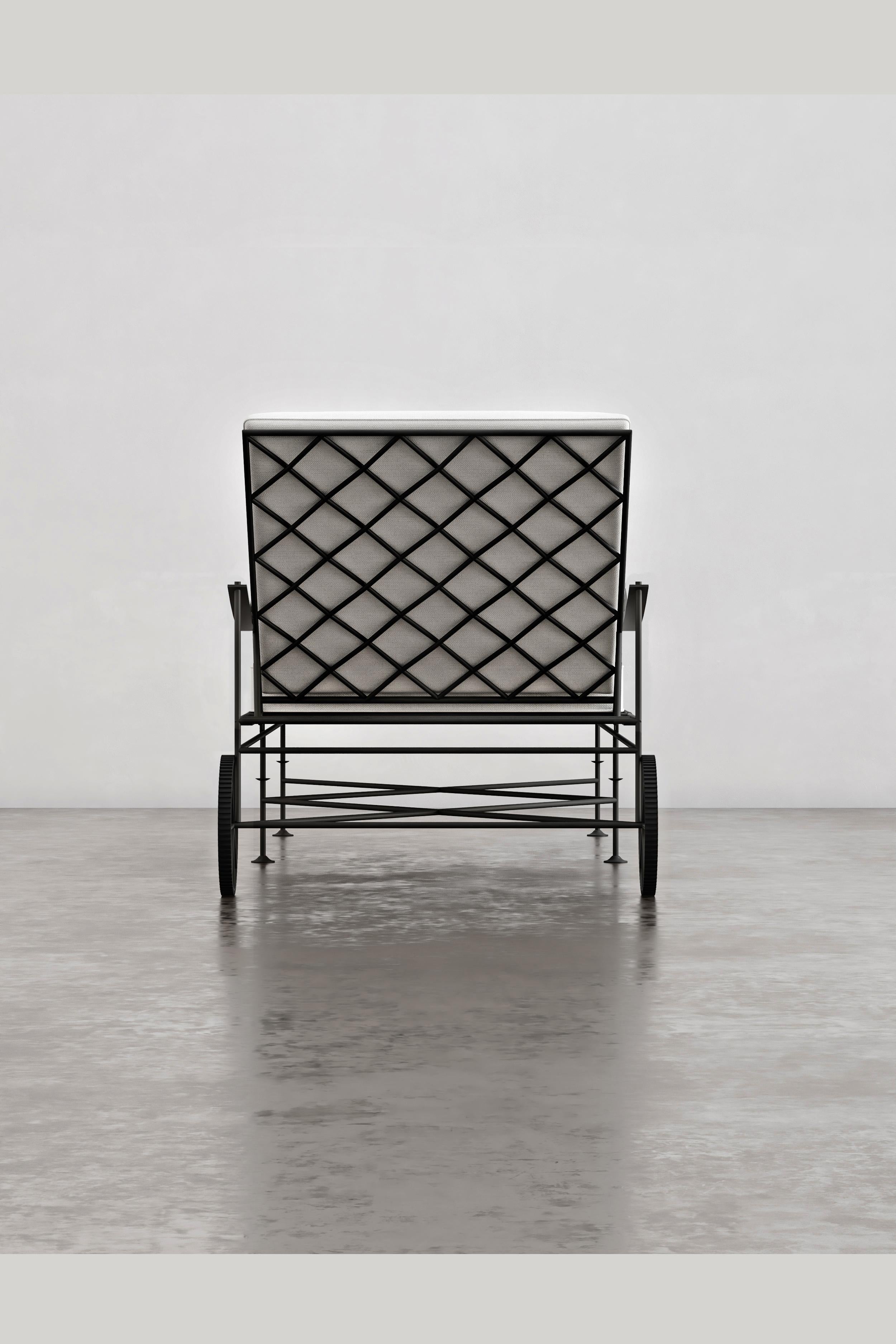 Americano Artizan Chaise Lounge singolo con braccio a fionda in vendita