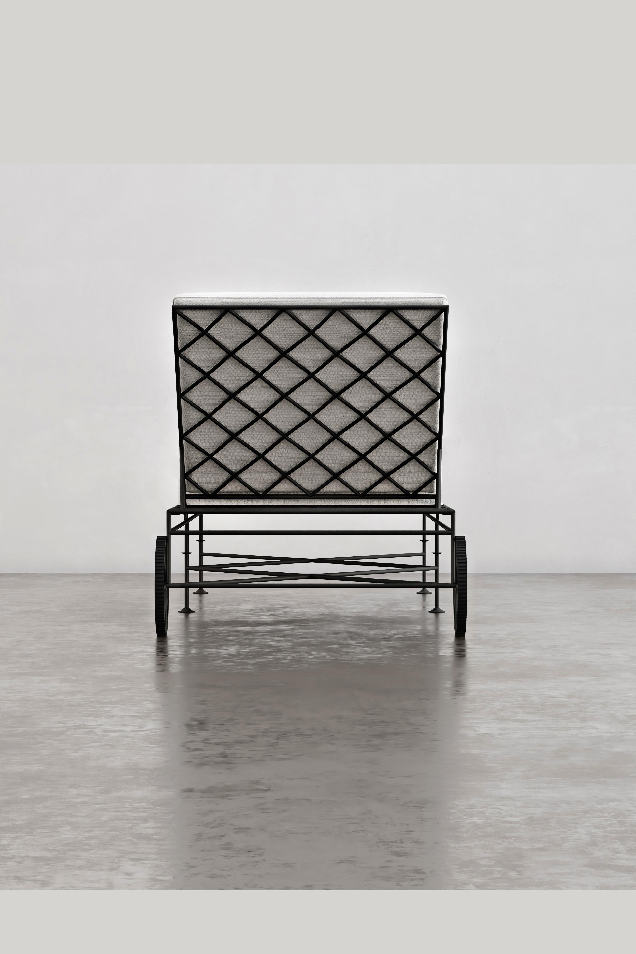Américain Chaise longue simple Artizan Unarmed en vente