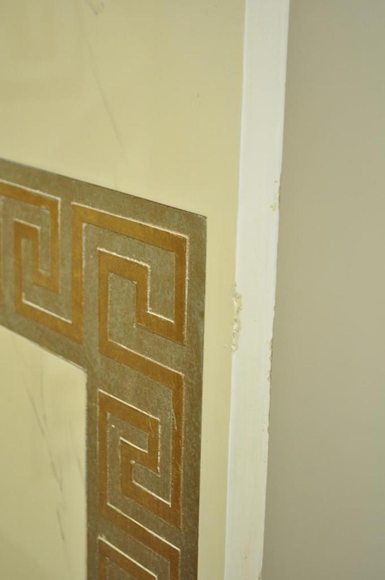 Artmax Decorator Chiave Greca Stile Hollywood Regency Divisorio per ambienti a 4 pannelli con paravento in vendita 3