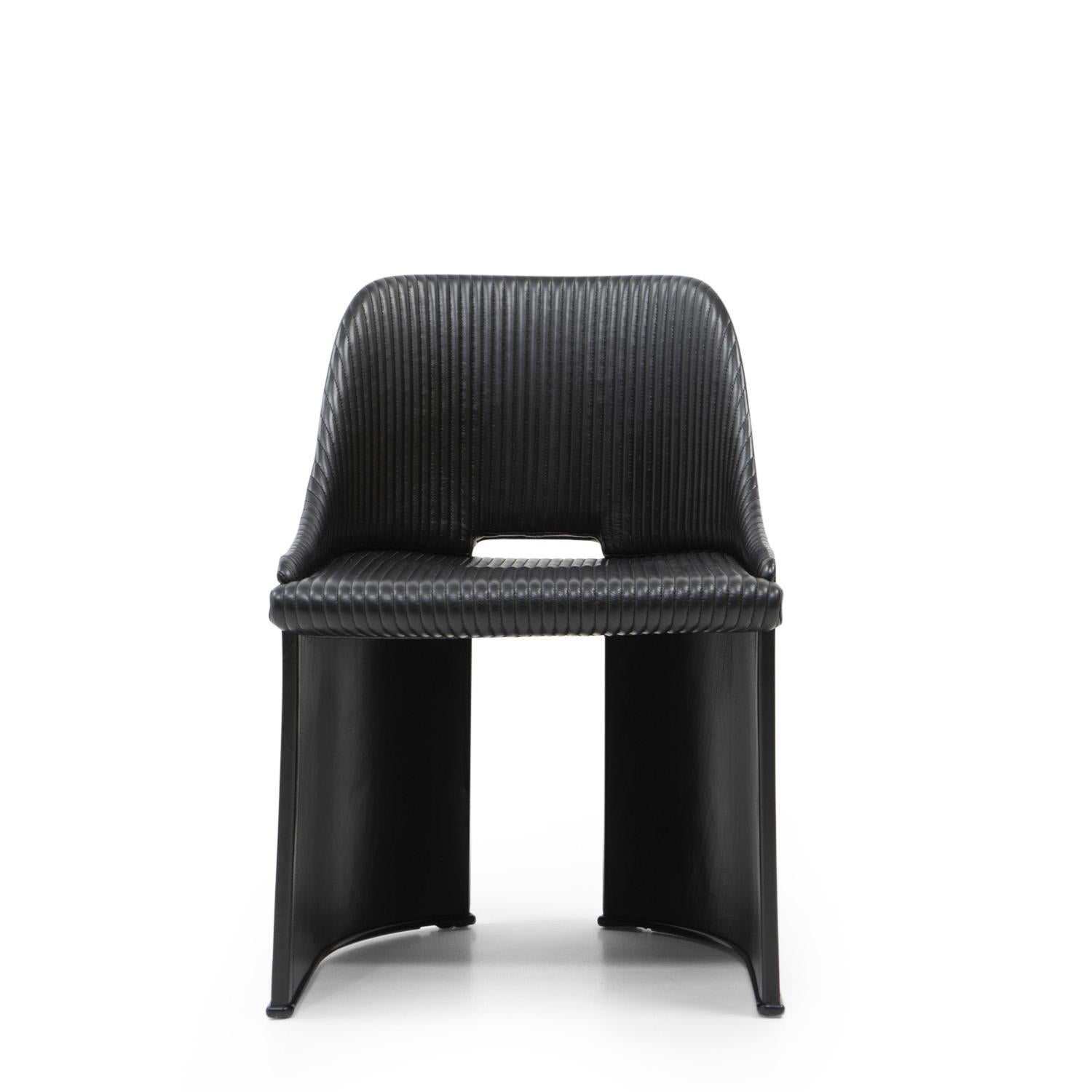 The Artona 8551 sidechair by Afra and Tobia Scarpa was produced by Maxalto Italy in the early 1980s, it is part of the iconic Artona collection collection (also known for the Africa Chair). 

The Scarpa couple’s designs are renowned for their