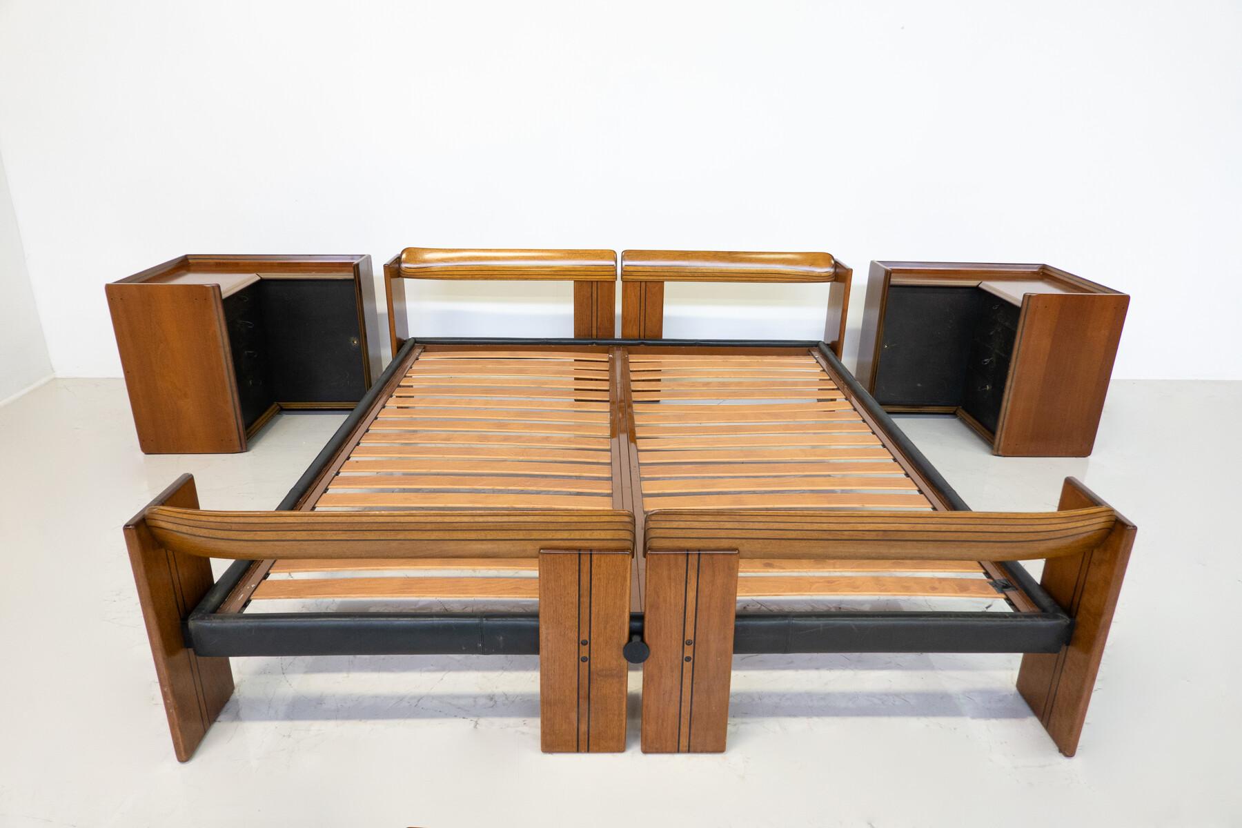 Lit Artona par Afra & Tobia Scarpa pour Maxalto, avec tables de nuit assorties en vente 10