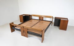 Artona Bed by Afra and Tobia Scarpa for Maxalto, with Matching Nightstands