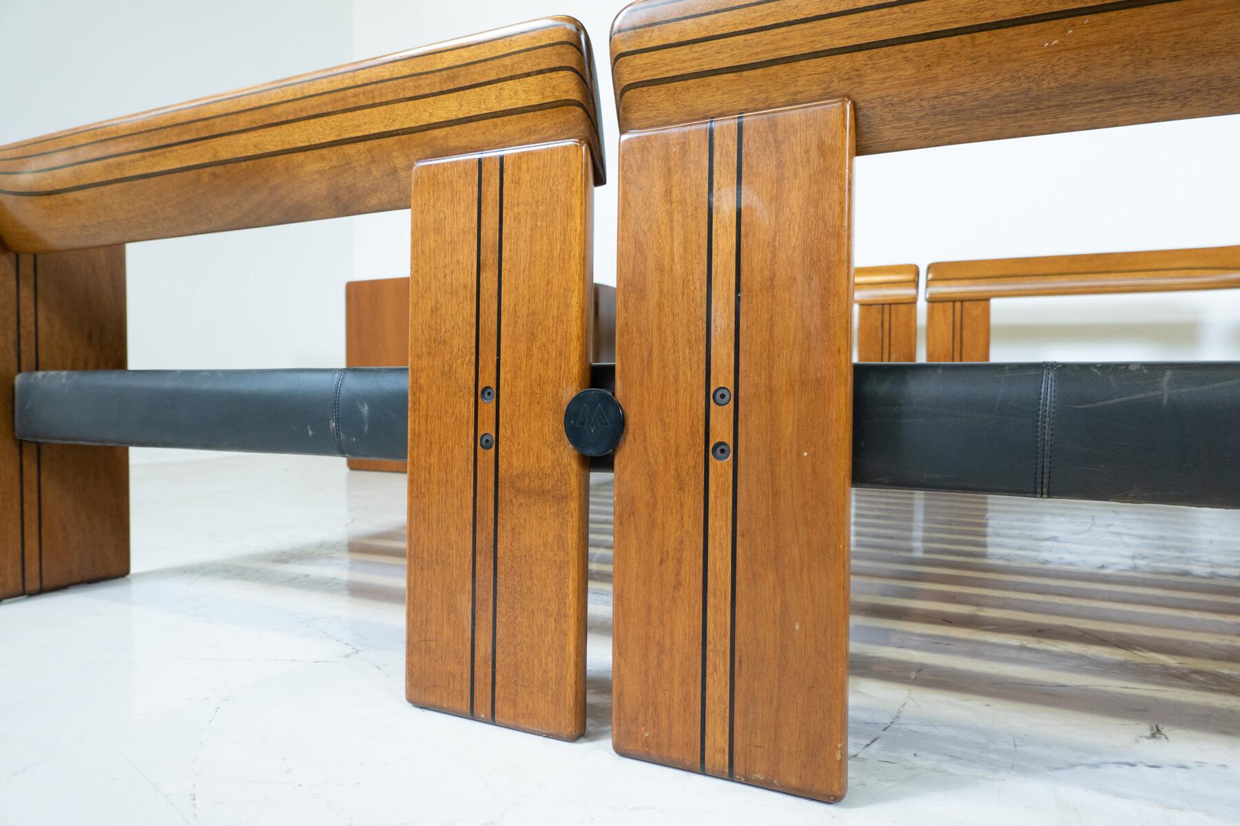 Lit Artona par Afra & Tobia Scarpa pour Maxalto, avec tables de nuit assorties Bon état - En vente à Brussels, BE