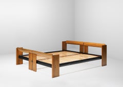 Artona bed in walnut by Afra & Tobia Scarpa for Maxalto, Italy 1970s