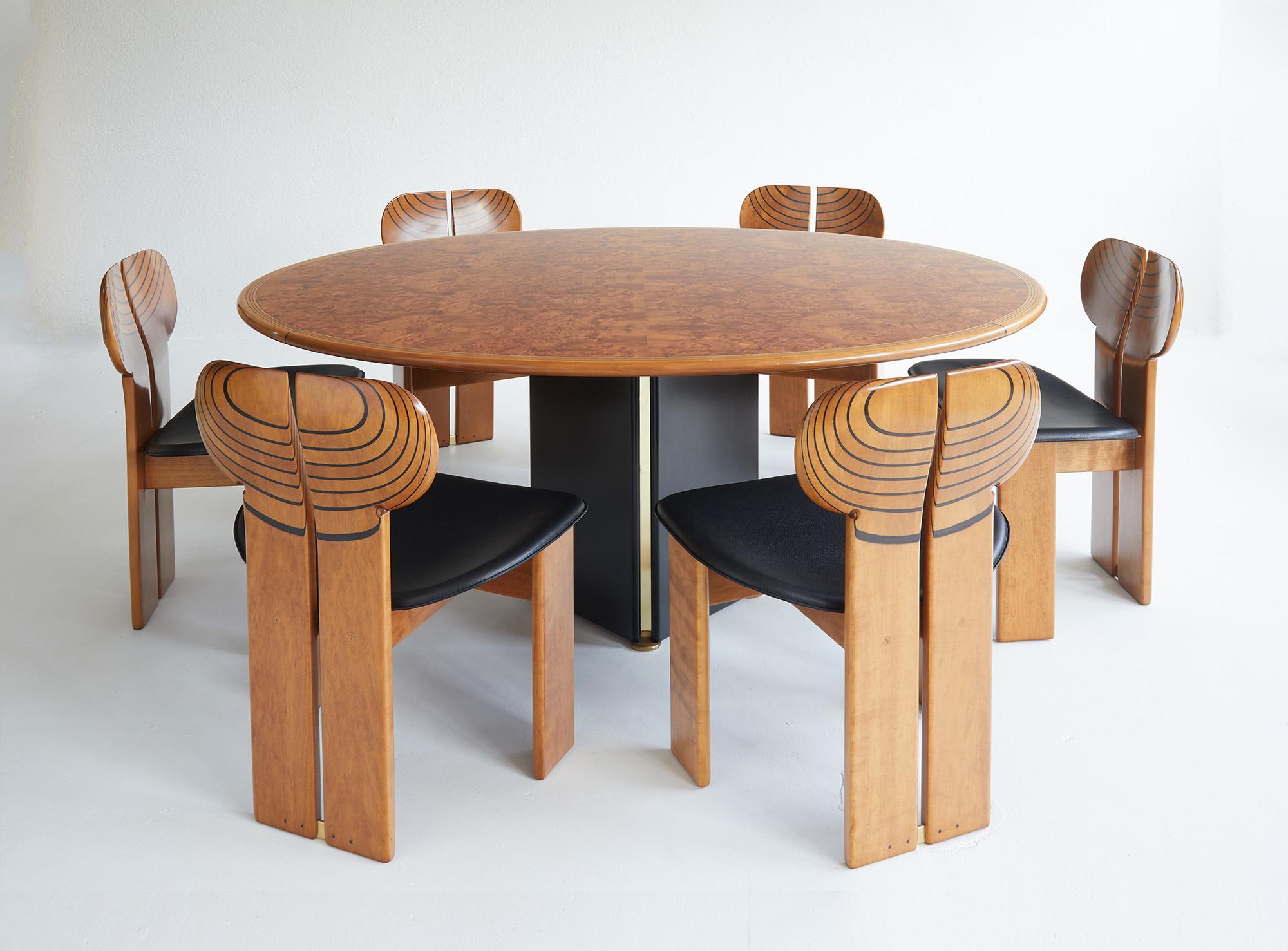 Artona oval dining table by Afra and Tobia Scarpa, ed. Maxalto 1975 For Sale 1