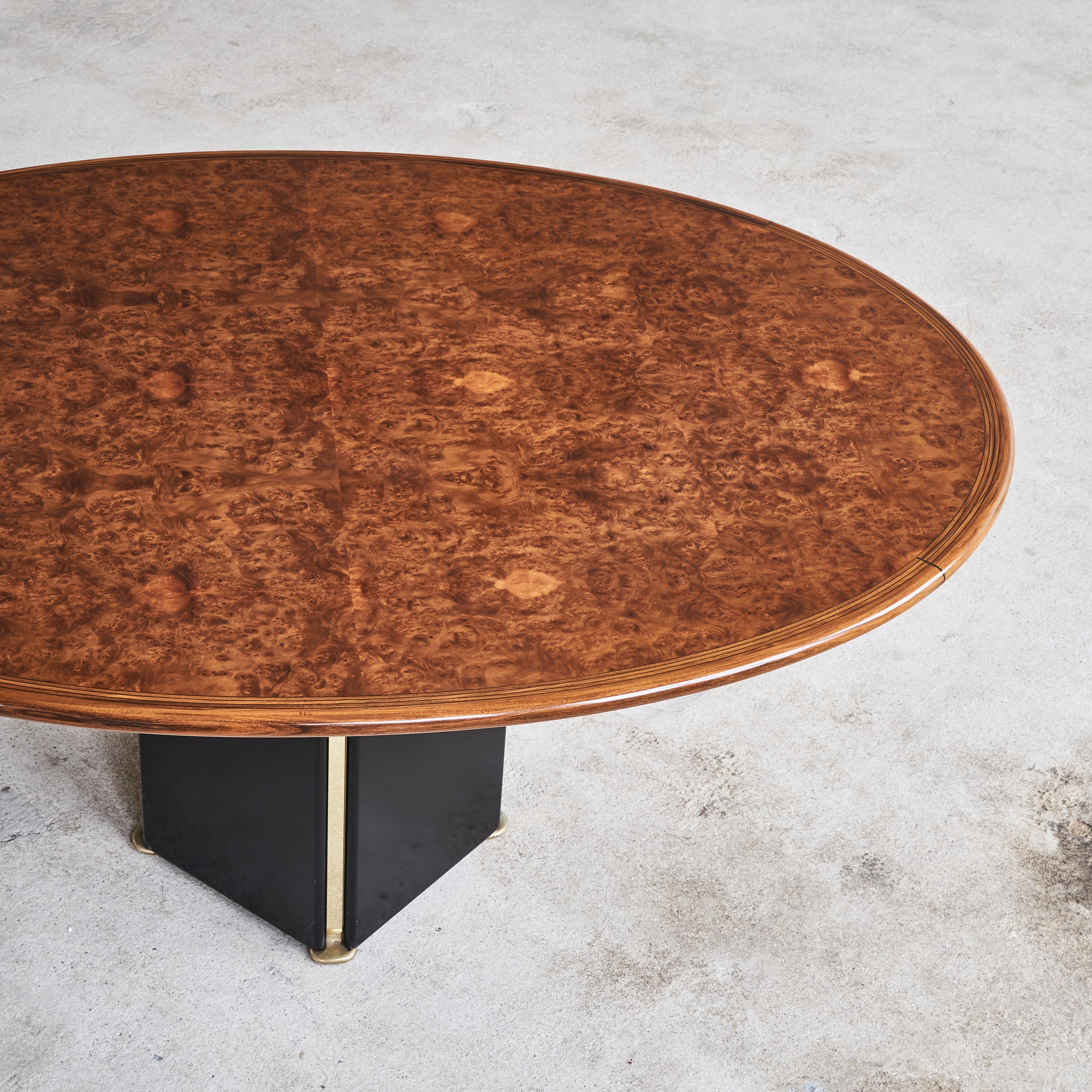 Inlay Afra & Tobia Scarpa Artona Oval Dining Table in Walnut for Maxalto