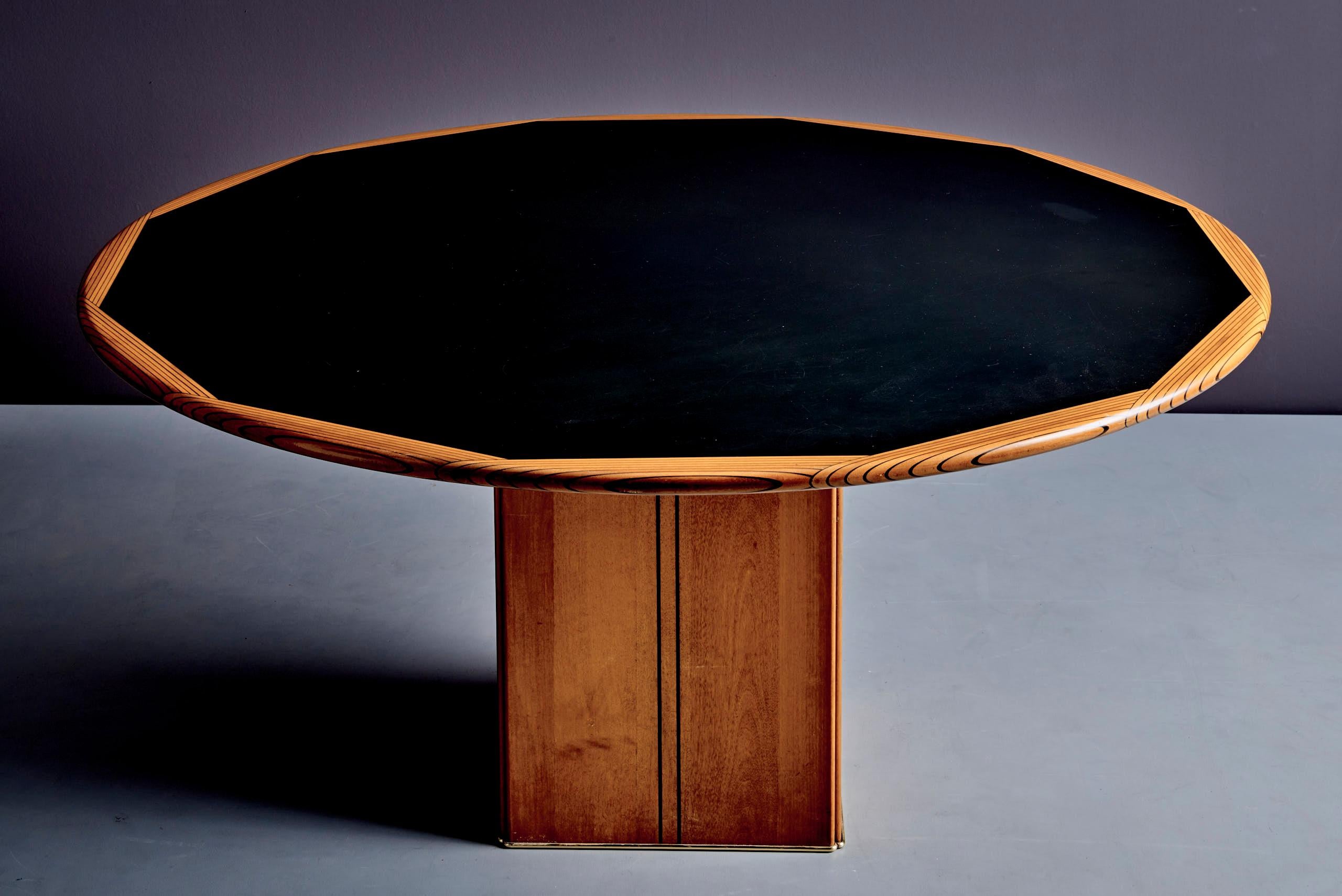 Mesa de comedor redonda Artona de Afra & Tobia Scarpa para Maxalto Italia, años 70 Moderno de mediados de siglo en venta