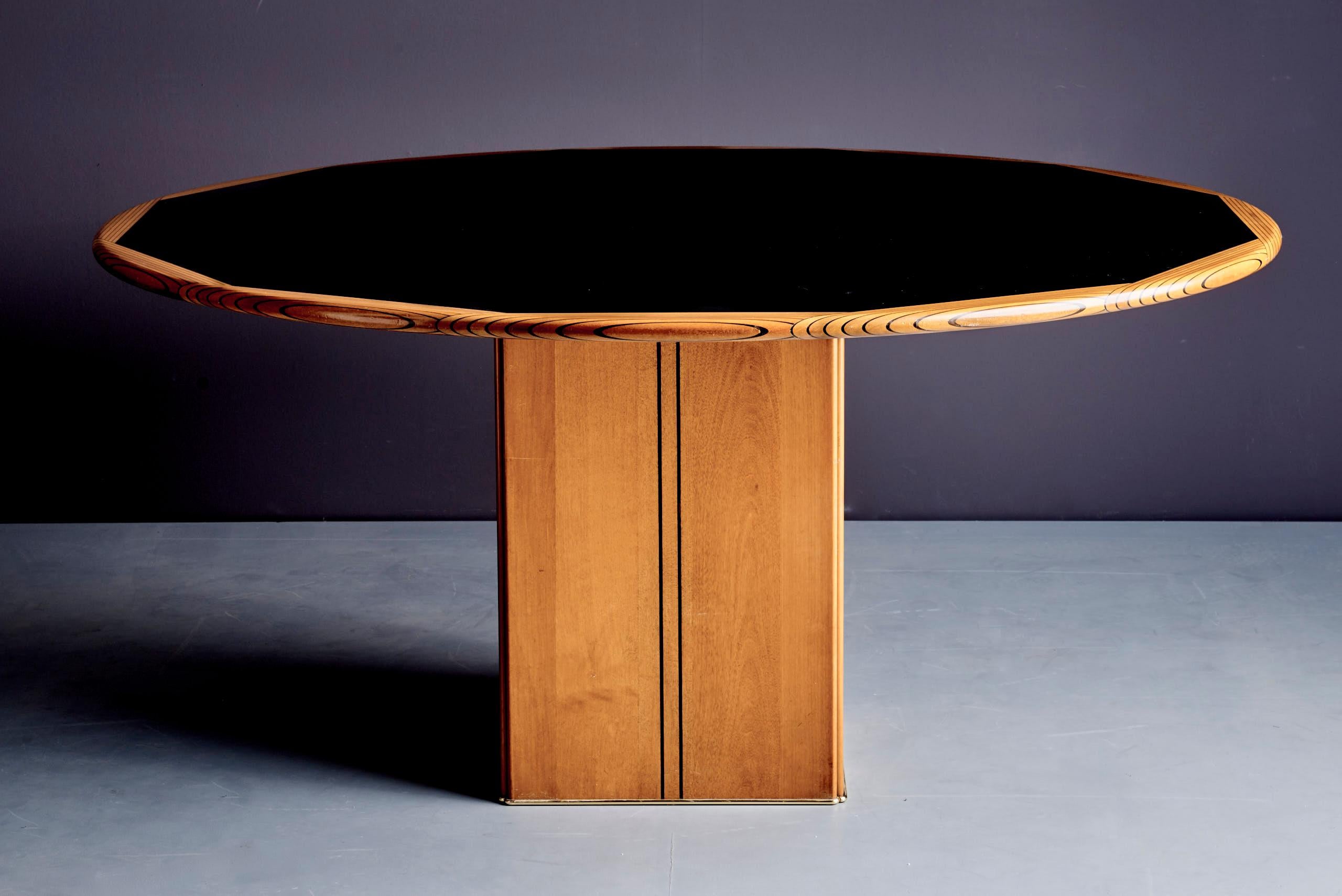 Mesa de comedor redonda Artona de Afra & Tobia Scarpa para Maxalto Italia, años 70 Italiano en venta