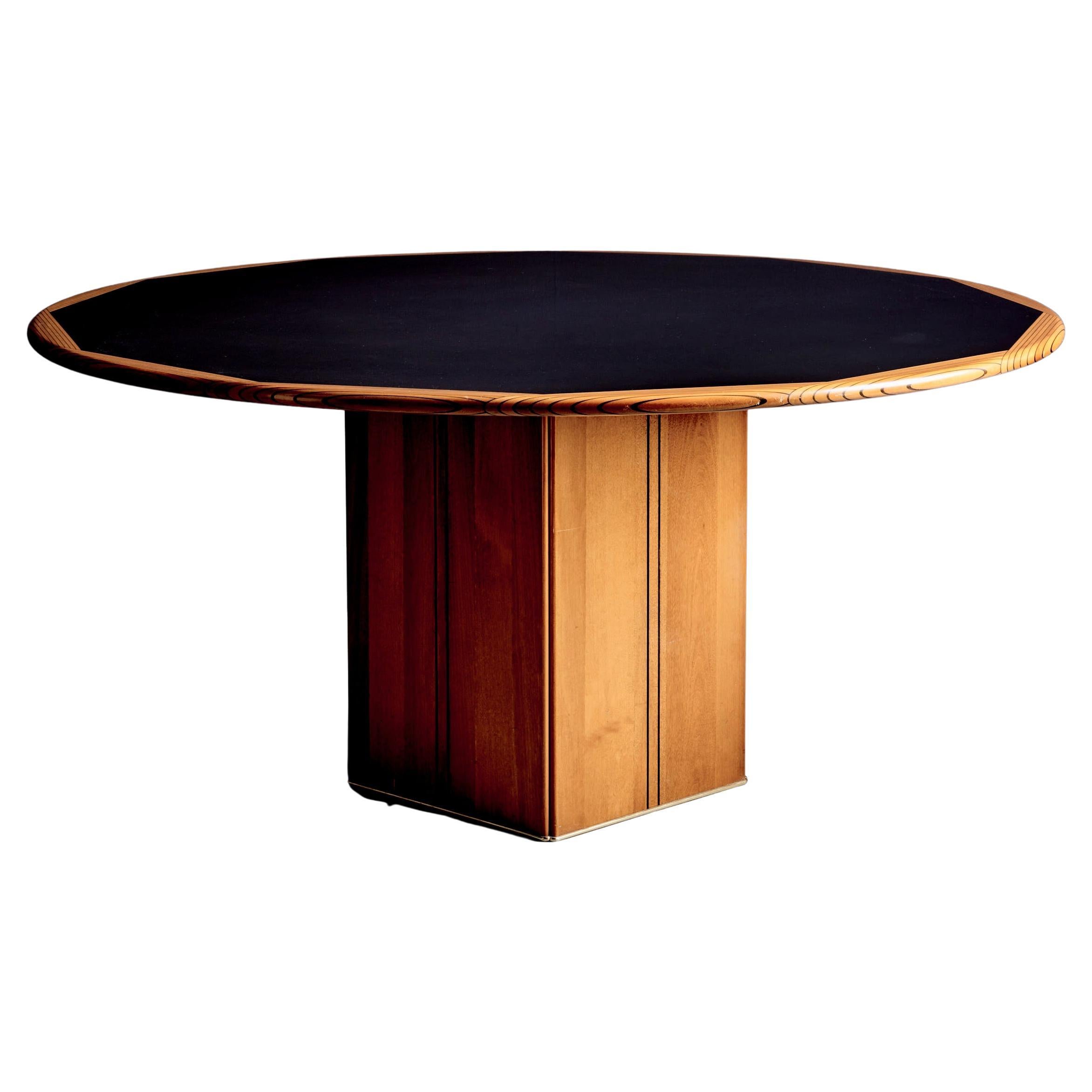 Mesa de comedor redonda Artona de Afra & Tobia Scarpa para Maxalto Italia, años 70 en venta