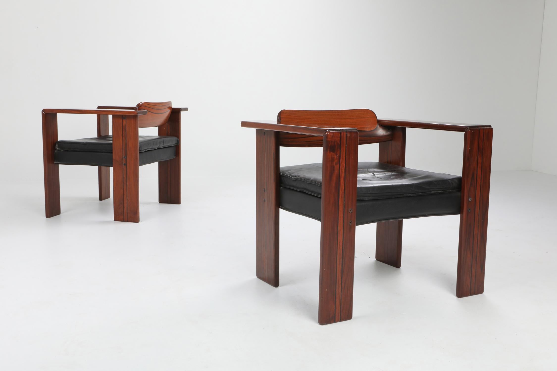 European Artona Series Pair of Armchairs by Afra & Tobia Scarpa for Maxalto