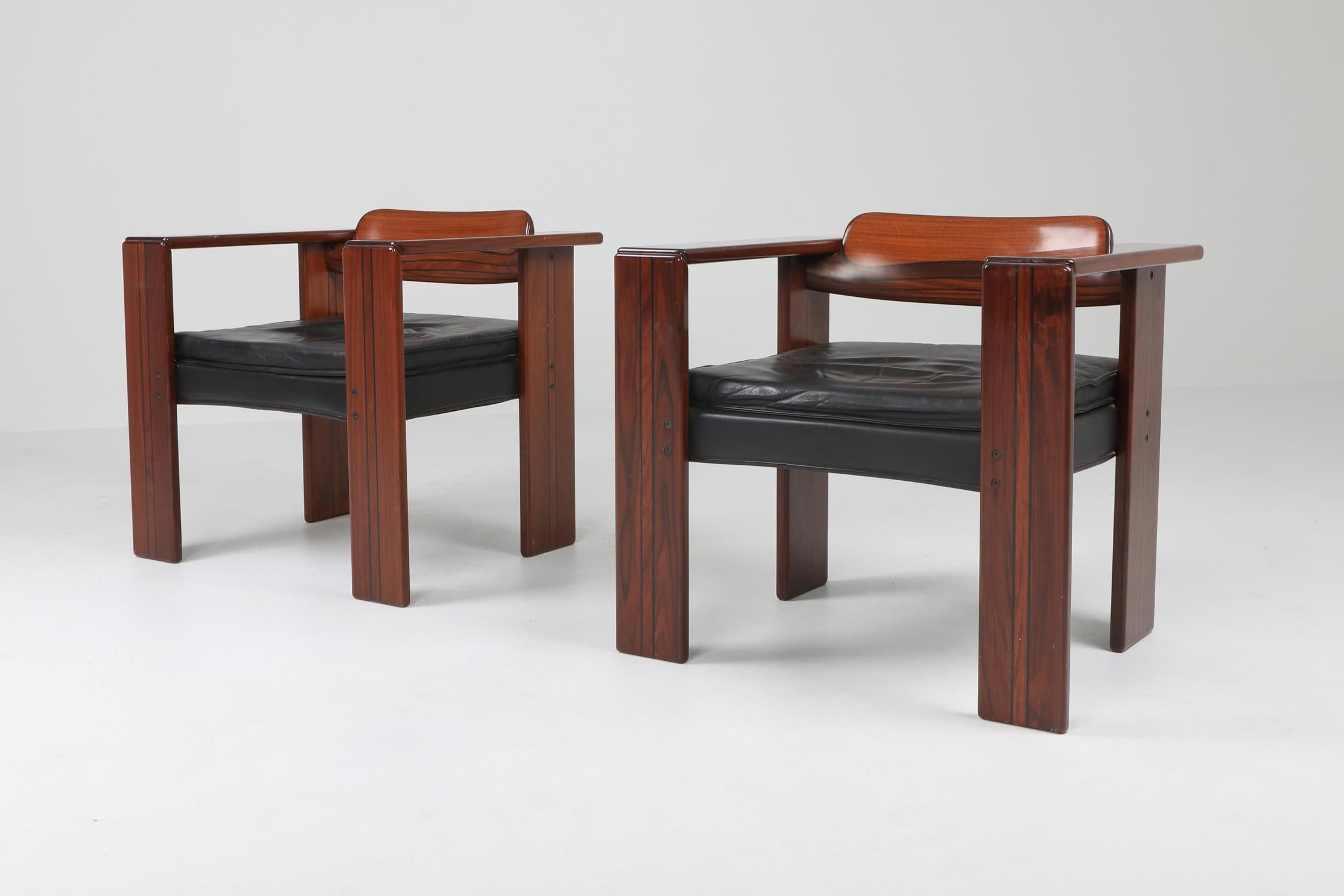 20th Century Artona Series Pair of Armchairs by Afra & Tobia Scarpa for Maxalto
