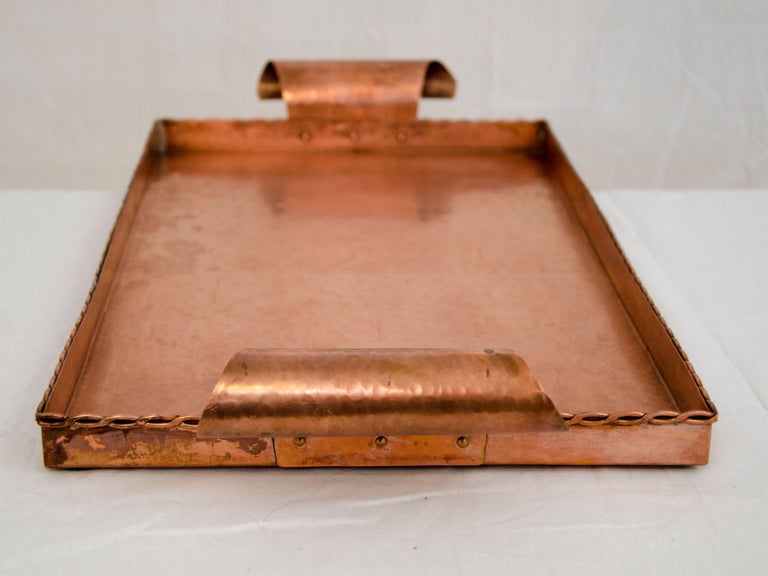 Arts and Crafts Style Copper Serving Tray at 1stDibs
