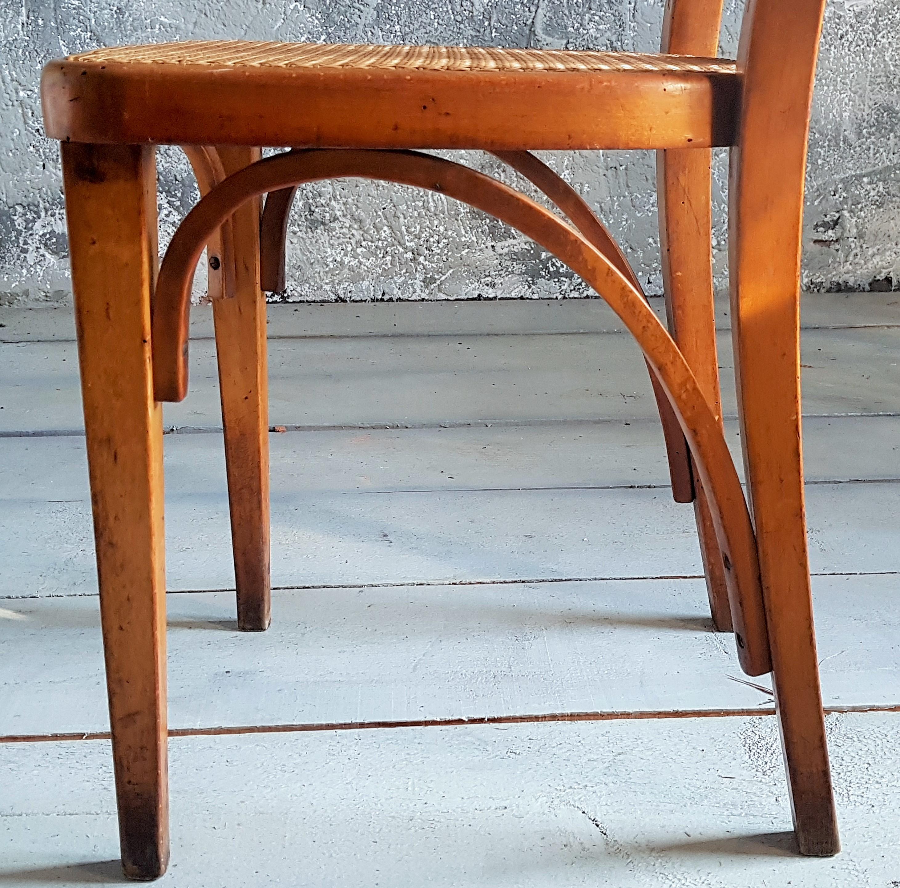 Arts and Craft Art Nouveau Set of 8 Bentwood Chairs Signed Thonet, 1900 For Sale 9
