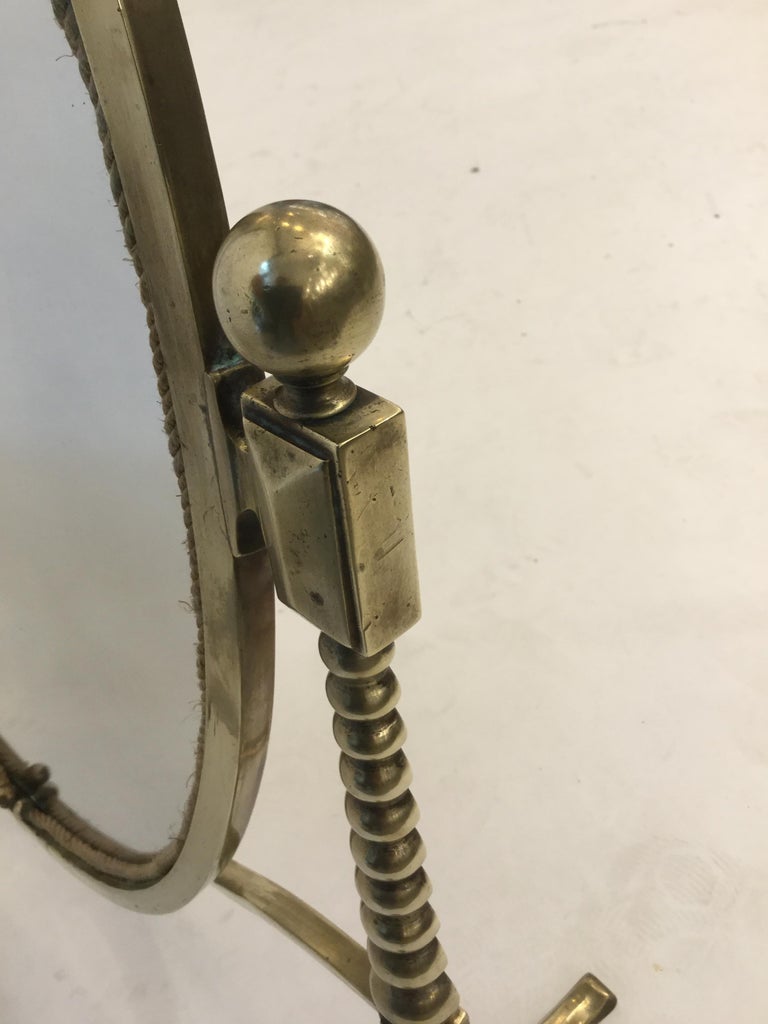 Arts and Craft Brass Vanity Tabletop Mirror at 1stDibs