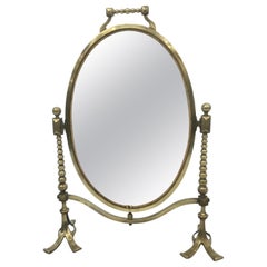 Arts & Craft Brass Vanity Tabletop Mirror