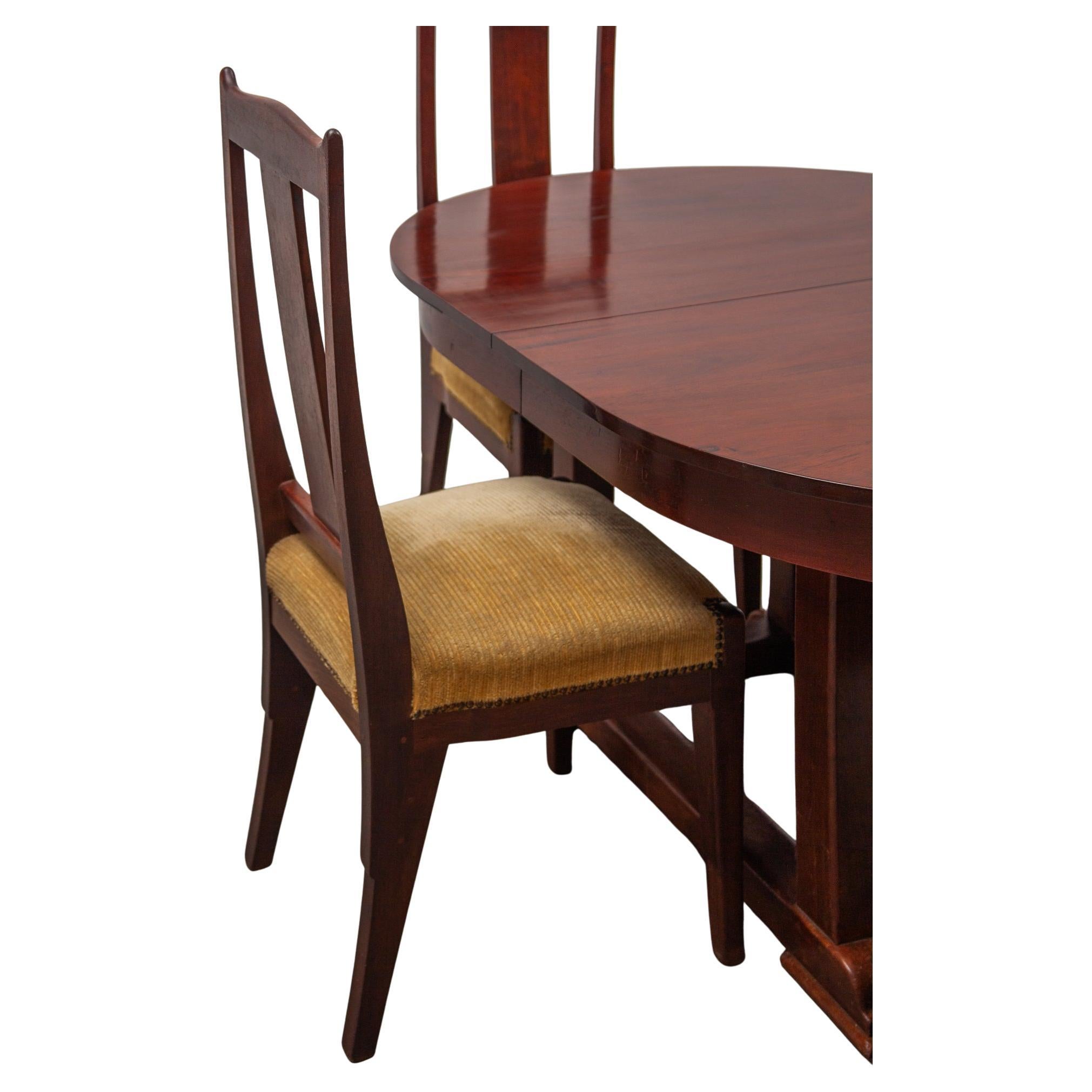 Arts and Crafts Amsterdamse School Set of Six Chairs by Jac. Van den Bosch, 1909 For Sale 3