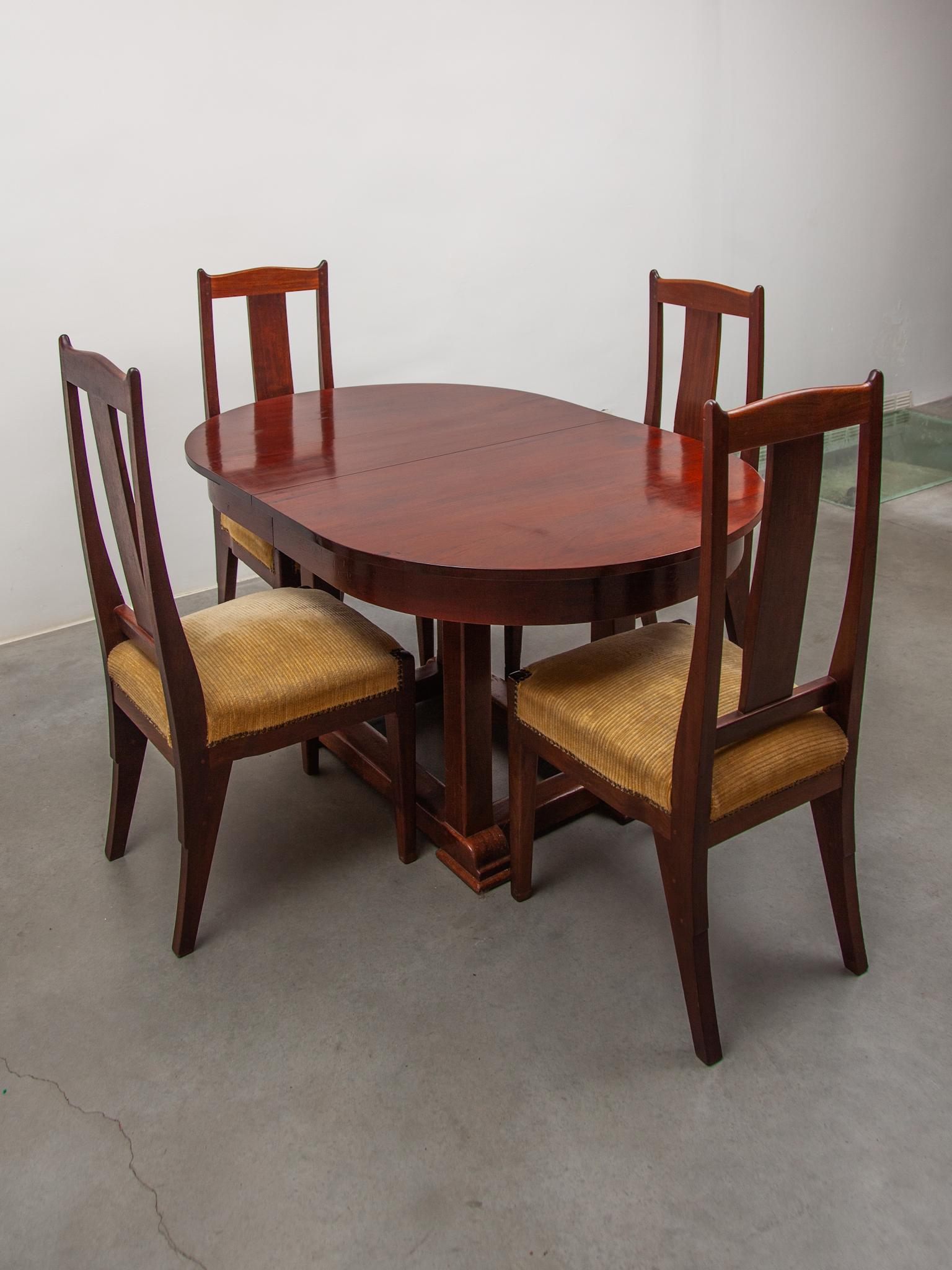 Dutch Arts and Crafts Amsterdamse School Set of Six Chairs by Jac. Van den Bosch, 1909 For Sale