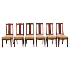 Ensemble de six chaises de l'école Amsterdamse Arts and Crafts par Jac. Van den Bosch, 1909