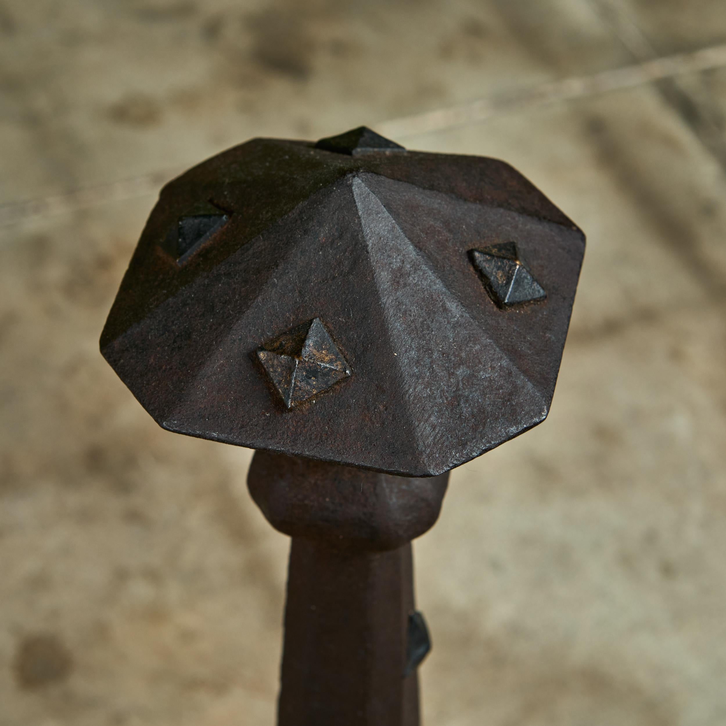 American Arts and Crafts Andirons for Bradley and Hubbard For Sale