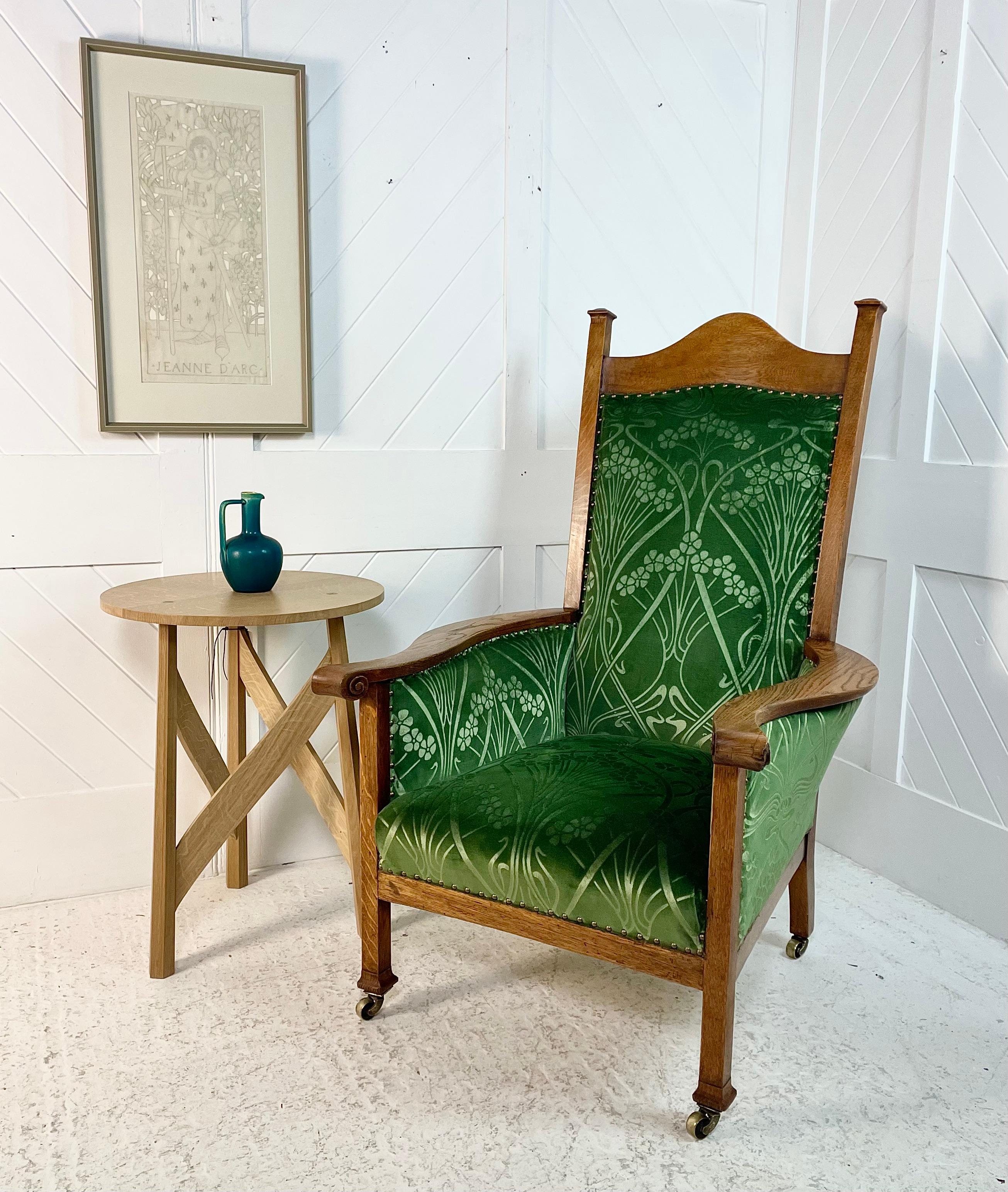 British Arts And Crafts Armchair attributed to Walter Cave For Sale