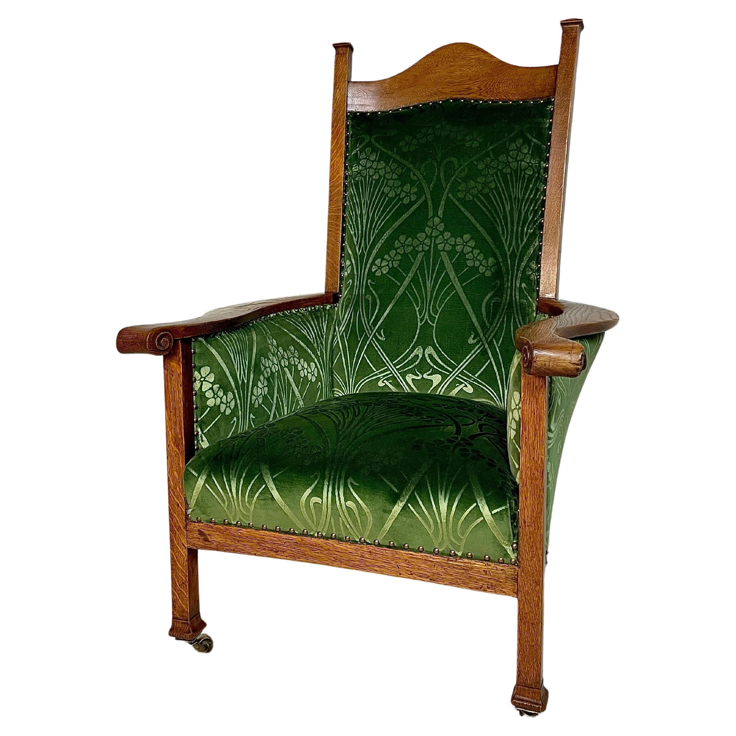 Arts And Crafts Armchair attributed to Walter Cave For Sale