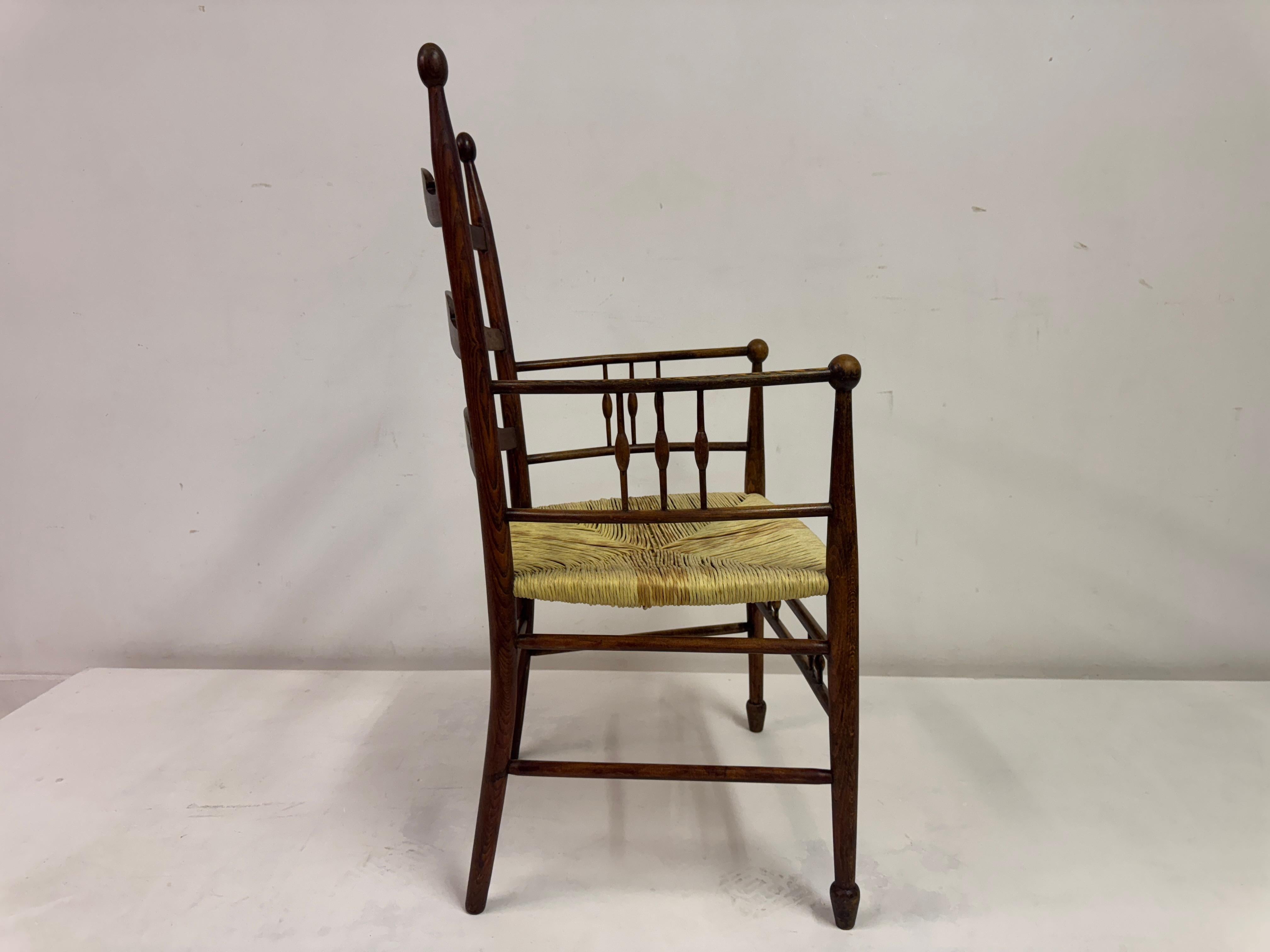 Fauteuil Arts and Crafts en orme Peut-être pour Liberty & Co en vente 12