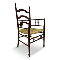 Arts and Crafts Armchair in Elm Possibly for Liberty & Co