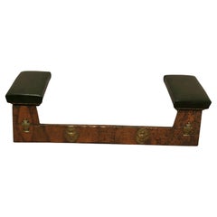 Arts and Crafts Beaten Copper and Brass Club Fender, Inglenook Fireside Seat