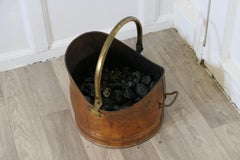 Arts and Crafts Beaten Copper Helmet Coal Scuttle   This bucket is very attracti