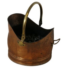 Arts and Crafts Beaten Copper Helmet Coal Scuttle   This bucket is very attracti