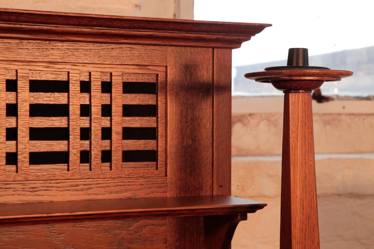 German Arts and Crafts, Bechstein model 9 Upright Piano in Oak by Walter Cave For Sale