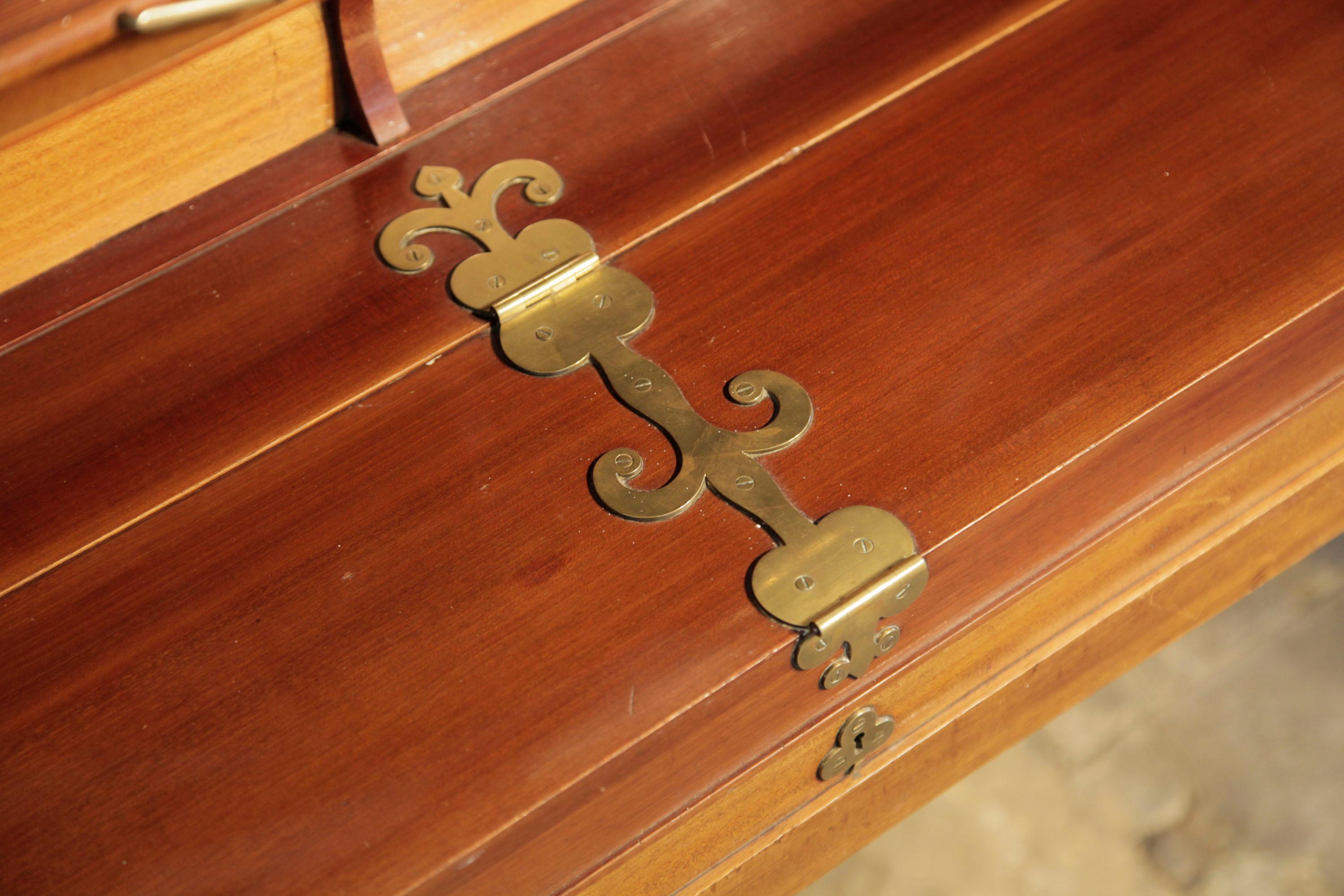 Arts and Crafts Bechstein Upright Piano Walnut Case Design by Walter Cave In Fair Condition In Leeds, GB