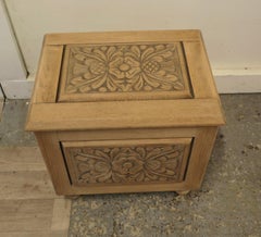 Arts and Crafts Bleached Oak Purdonium, Coal Box  This is an attractive design
