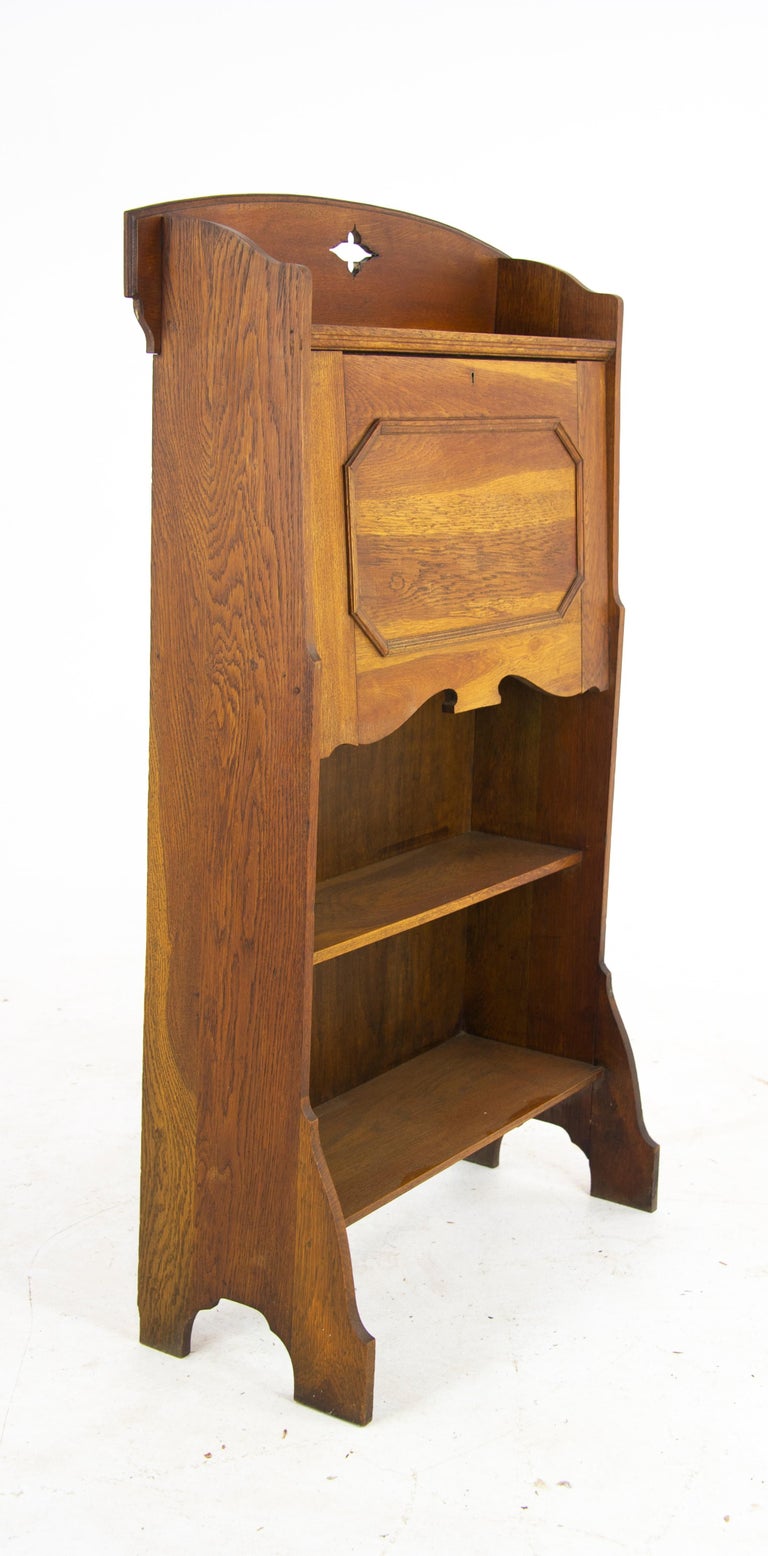 Arts and Crafts Bookcase, Oak Bookcase, Glasgow, Scotland 1910