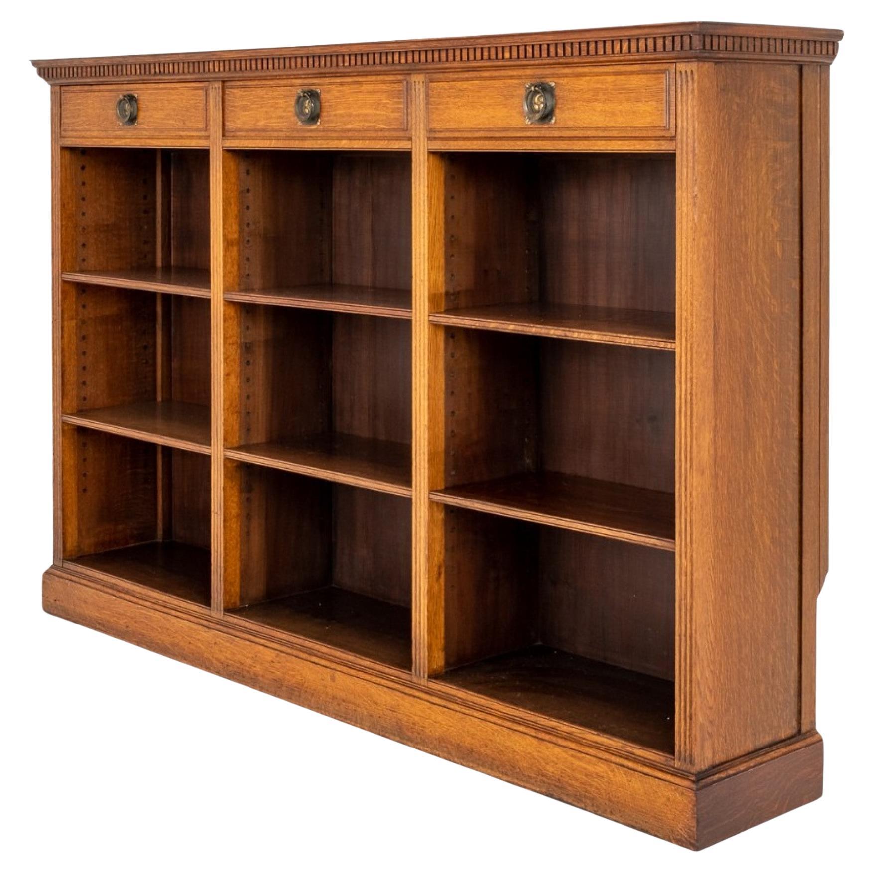 Arts and Crafts Bookcase Oak Open Front