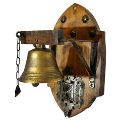 Arts and Crafts Brass and Iron Monastery Dinner Bell